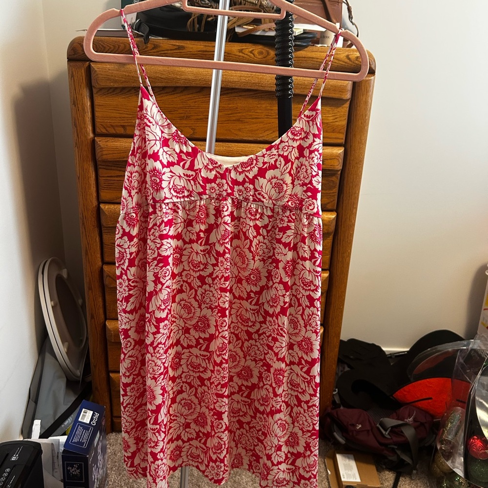 Bright Rose and Light Birch Lover mini Floral Dress